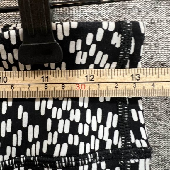 Nike Running Leggings Women Size S Black White Printed Mesh Cropped Yoga Stretch - Picture 11 of 14